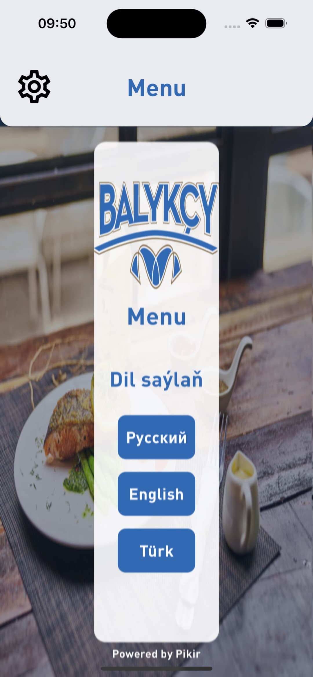 Balykcy Menu screenshot 1